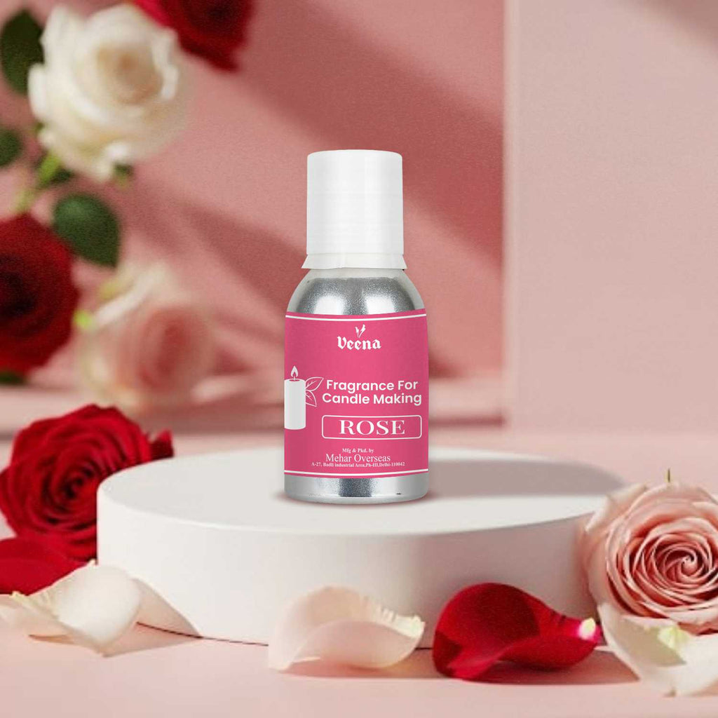 Veena Rose Fragrance Oil for Candle Making – Long Lasting Aroma