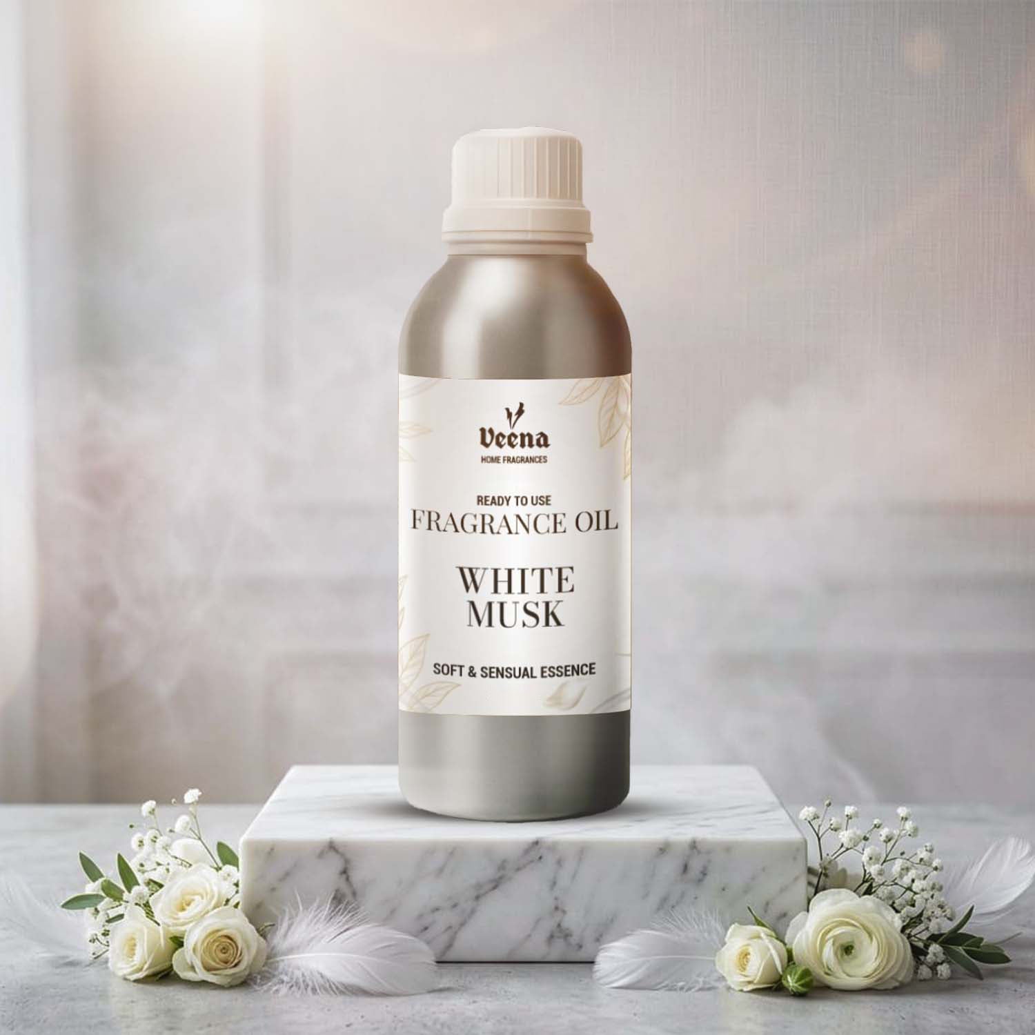 Veena White Musk Home Fragrance Oil – Ready to Use Premium Aroma Blend, Soft & Sensual Essence